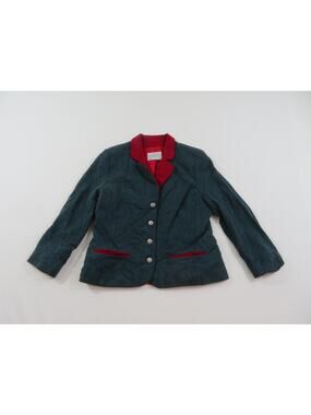 Miss Pendleton Wool Blazer Royal Green Made in USA Youth Sz 8? 1960s